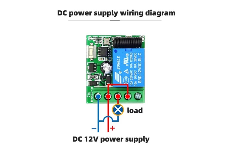 Bežični daljinski upravljač RF 433MHz DC 12V 10A