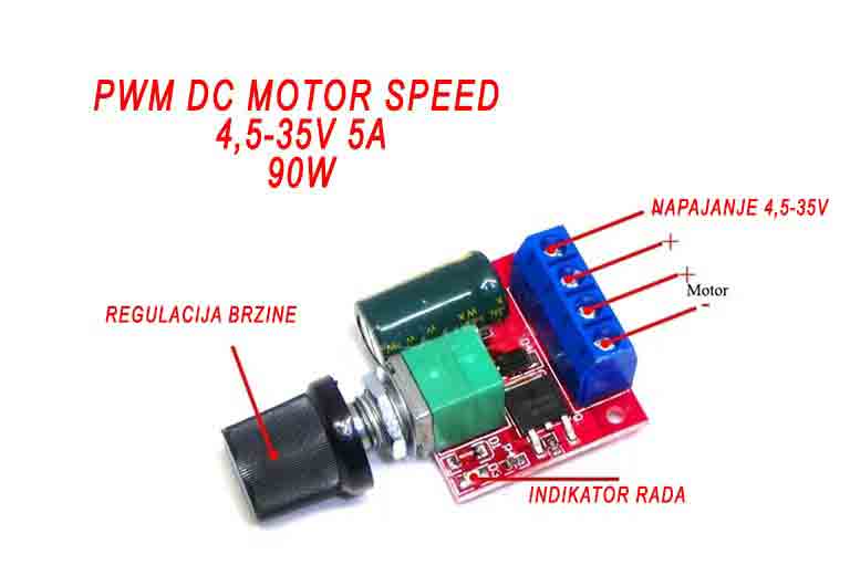 PWM regulator brzine DC motora