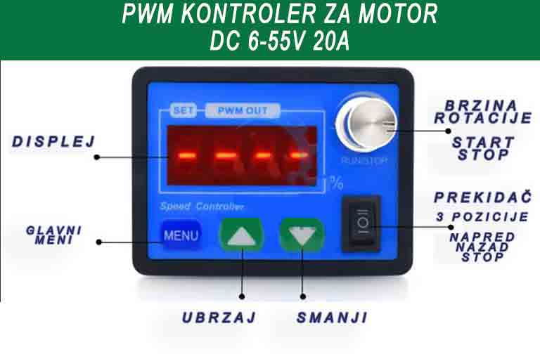 PWM regulator brzine DC motora