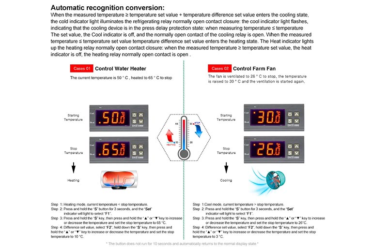 Termostat DST-1000 (sa DS18B20 vodotpornom sondom)